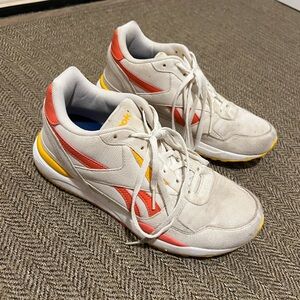 Reebok Suede Sneakers with Pink and Orange